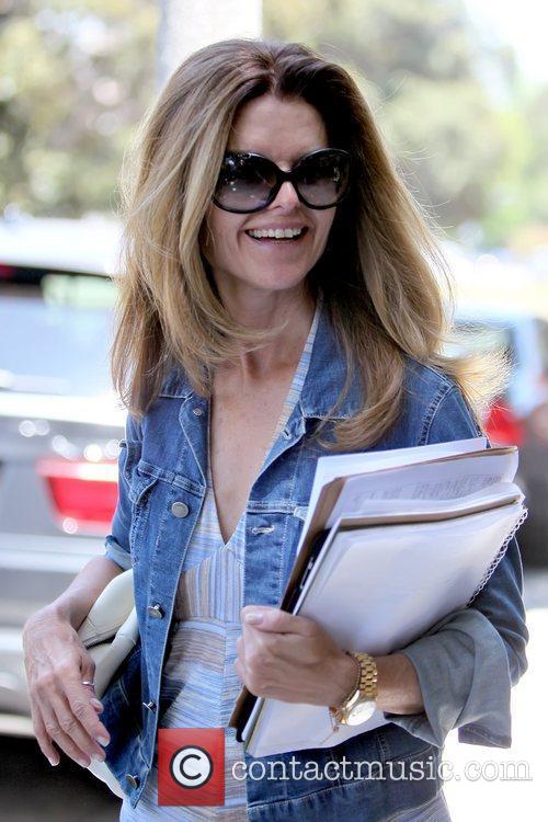 Maria Shriver - leaving a hair salon in Beverly Hills wearing a denim