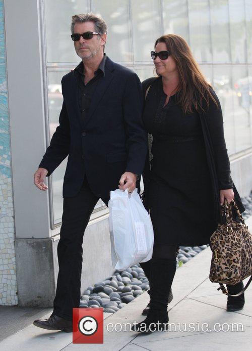 Pierce Brosnan - leaving Le Pain after having lunch in West Hollywood ...