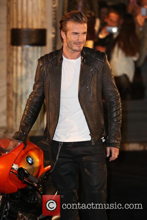 David Beckham - Belstaff House & Celebrity Photocall and Motobike ...