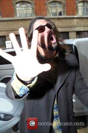 Dave Grohl of the Foo Fighters   outside the BBC radio Two  studios  London, England - 25.02.11